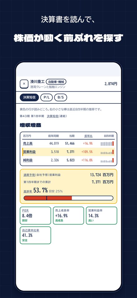 資料を読む画面